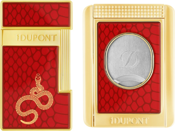 S.T. Dupont Lacquered Slimmy Çakmak Kesici İkili Puro Seti - Image 1