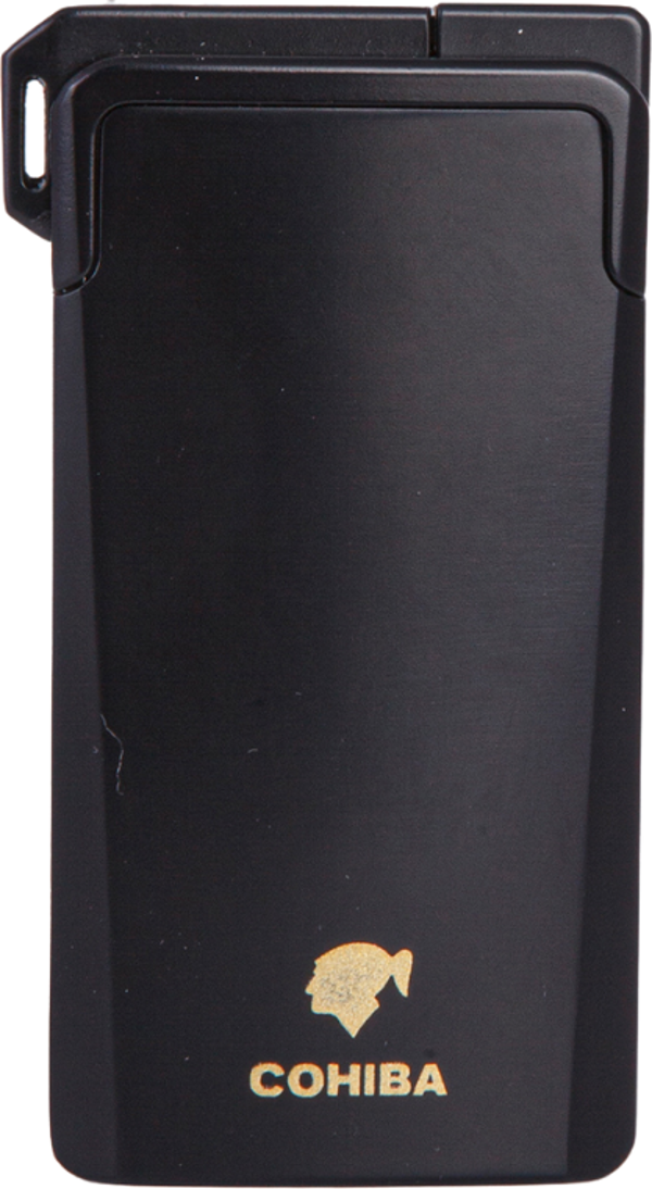 Cohiba Tek Torch Pürmüz & Soft Flame Fırçalı Siyah Puro & Pipo Çakmağı - Image 1