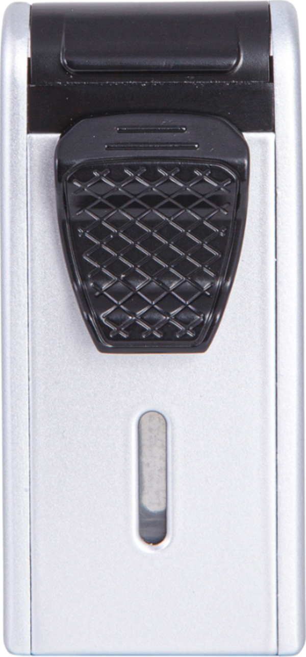 Parmida Çift Torch Pürmüz Gümüş Metal Puro Çakmağı - Image 1