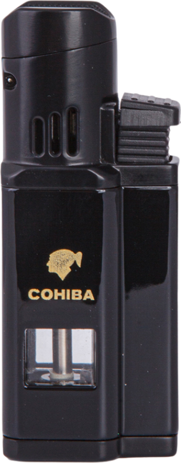 Cohiba 3 Torch Pürmüz Siyah Metal Puro Çakmağı - Image 1