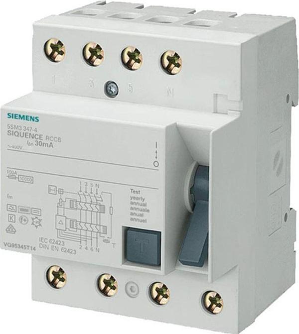 Siemens 5Sv4646-0 Kaçak Akım Koruma Rölesi 4X63A 300Ma - Image 1