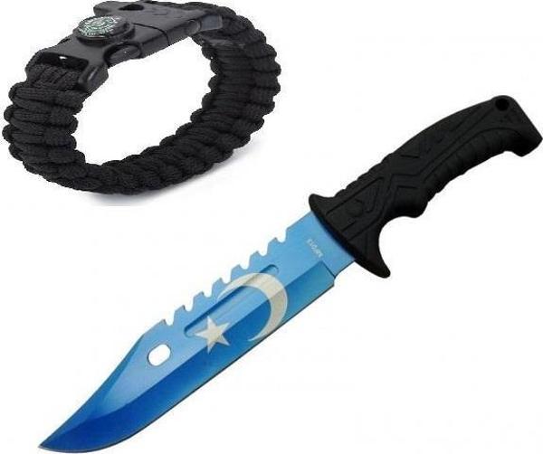 İsme Özel Ay Yıldız Av Bıçağı Blu MF013BL 31 CM - Image 1