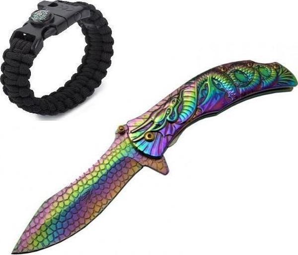 İsme Özel Gökkuşağı Ejder Çakı 5880RB-21 CM - Image 1