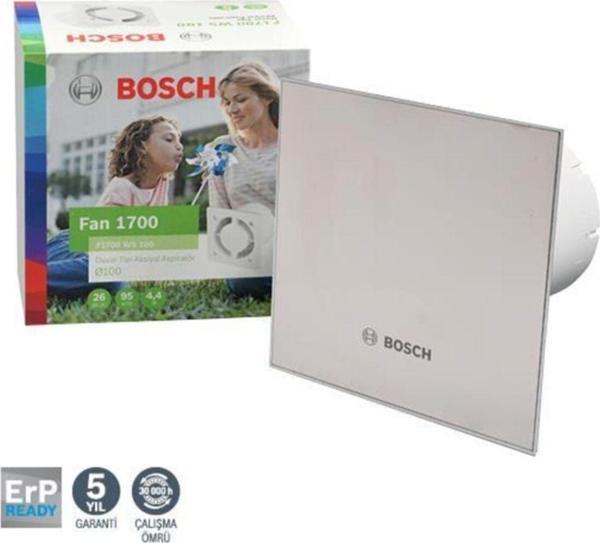 Bosch F1700 Ws Dp100 Inoks Sessiz Banyo Aspiratörü-Fanı 95 M3H - Image 1