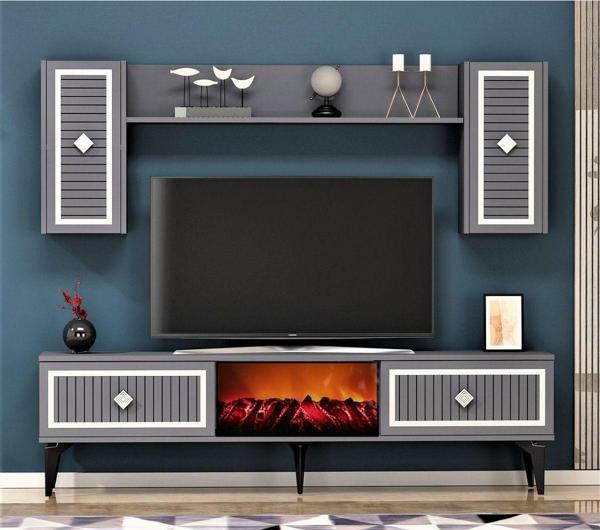 Demonte Decor Ni̇Ll Şömi̇Neli̇ Tv Üni̇Tesi̇ Takimi Antrasi̇T Gümüş - Image 1