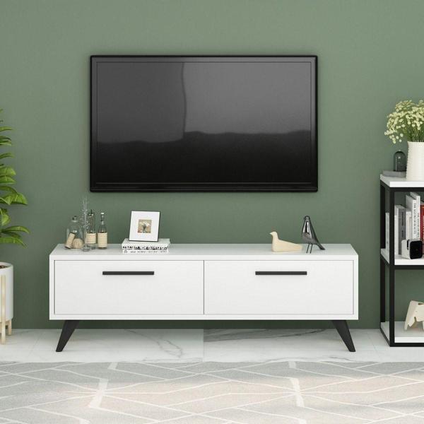 Demonte Decor Meli̇Saa Tv Üni̇Tesi̇, 120 Cm, 2 Kapakli Beyaz-Beyaz - Image 1