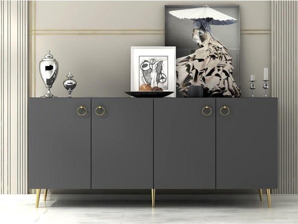Demonte Decor Drop Konsol Antrasi̇T-Altin - Image 1