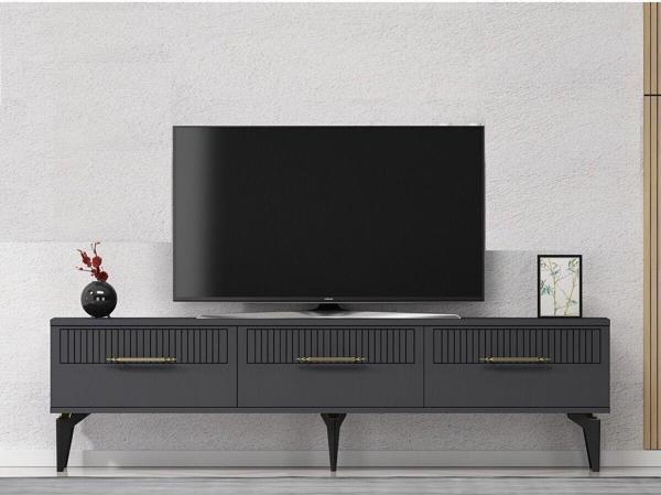 Demonte Decor Alvin 180 Cm Tv Sehpası Antrasit Antrasit - Image 1