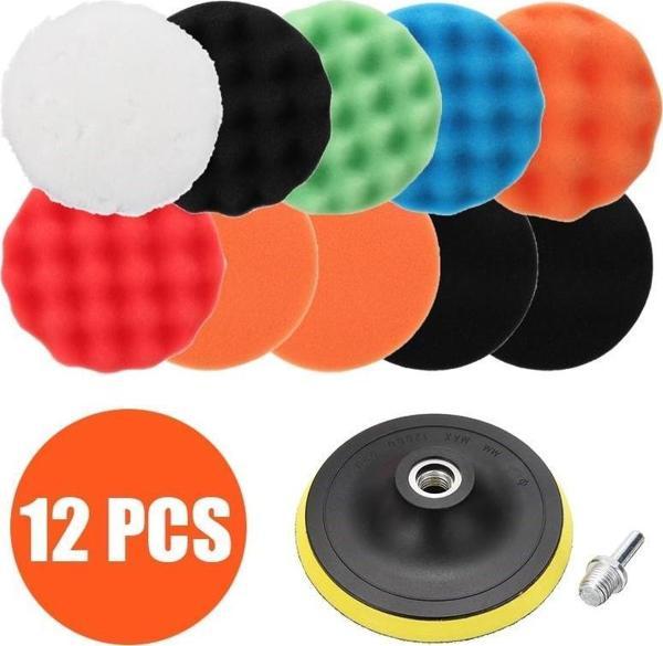 Valkyrie 12 Parça 10cm Büyük Boy Oto Pasta Cila Polisaj Seti - Image 1