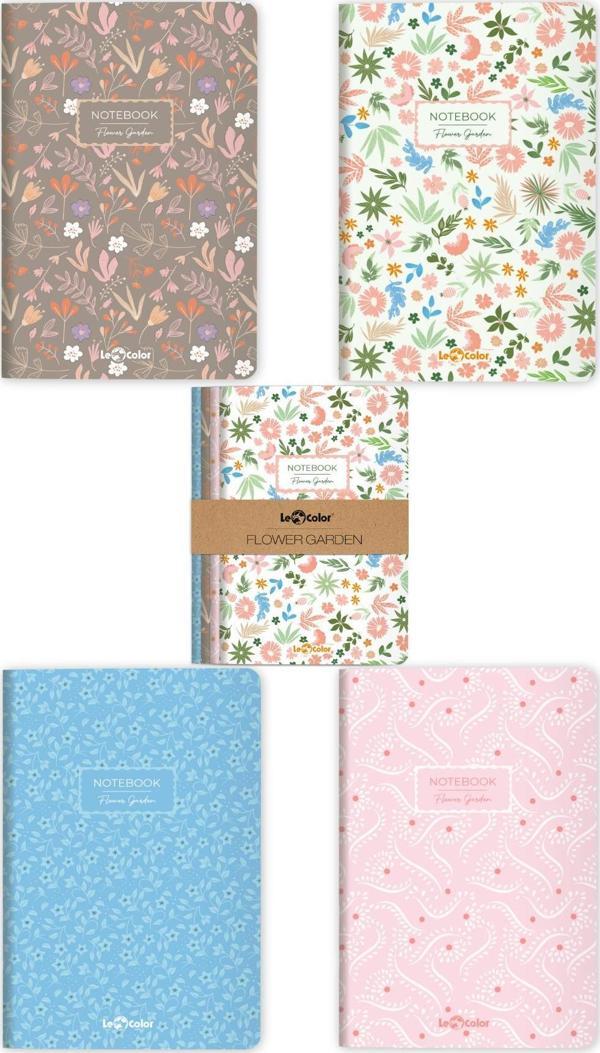 4'lü Flower Garden Defter Seti Çizgisiz 13x20 - Image 1