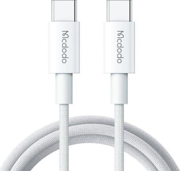 Mcdodo CA-2770 60W USB -C To Usb-C Şarj ve Data Kablosu Beyaz - 1.2 M - Image 1