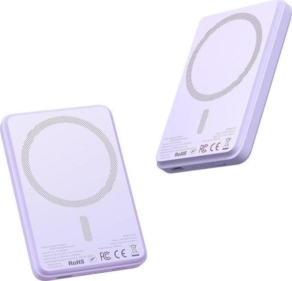 Mcdodo MC-3953 15W Mini Manyetik 5000 mAh Powerbank - Mor - Image 1