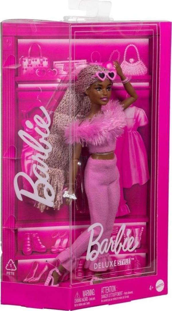 HYV28 Barbie Deluxe Style Doll - Kahverengi Örgü Saçlı - Image 1