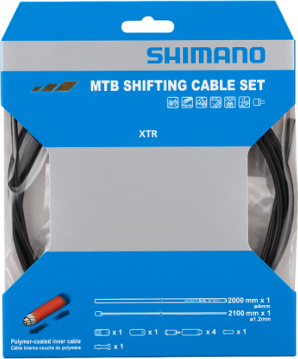 Shimano XTR Polymer Kaplamalı Vites Kablo Seti Siyah Y01V98112 - Image 1