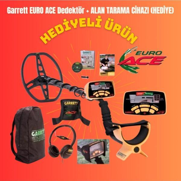 Garrett Euro Ace Altın Dedektörü + Hediye Zemin Tarama Define Dedektörü - Image 1