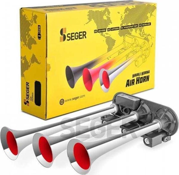 Seger 3 Borulu Melodili Nostalji Kirmizi Plastik Borulu Korna 82EN12.000.03K - Image 1