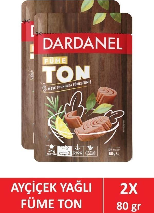 Dardanel Ayçiçek yağlı füme ton 2 X 80 gr - Image 1