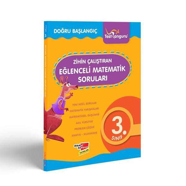 3. Sınıf Zihin Çalıştıran Eğlenceli Kanguru Matematik Soruları - Dikkat Atölyesi Yayınları - Image 1