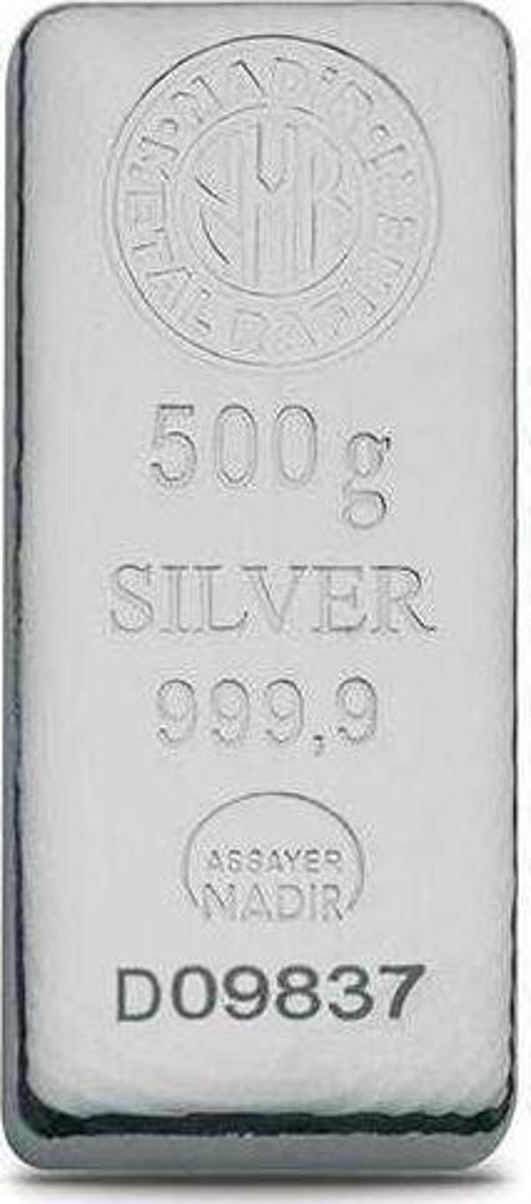 500 gr 24 Ayar Sertifikalı Külçe Gümüş - Image 1