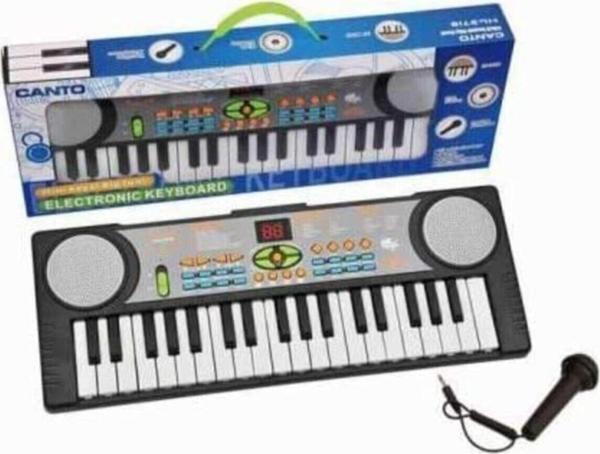 Oyuncak 37 Tuşlu Kutulu Mikrofonlu Karaoke Org - Çocuk Piyano Ilk Elektronik Piyanom - Image 1