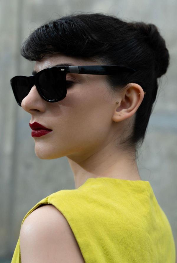 Polo55.Sport.1855 Polarize Lens Gümüş Çivi Detaylı Wayfarer Kadın Güneş Gözlüğü - Image 1