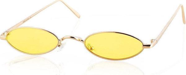 Polo55.Sport.1855 Gold Metal Çerçeve Sarı Lens Elips Kadın Güneş Gözlüğü - Image 1