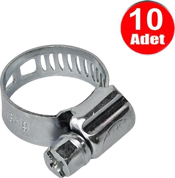 Standart Kelepçe 13mm-19mm Arası Ayarlanabilir Bahçe Hortum Kelepçesi   -10 Adet - Image 1