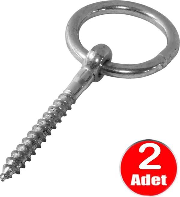 6mm Halkalı Vida Kilit Salıncak Tavan Duvar Askısı -2 Adet - Image 1
