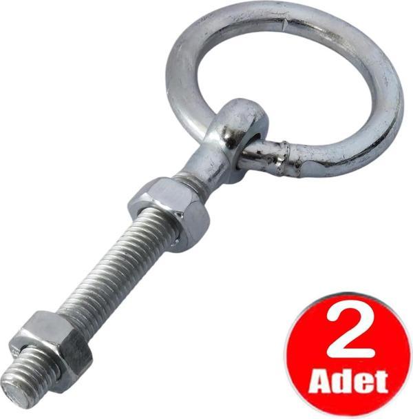 8mm Halkalı Somunlu Civata Kapı Kilit Askısı Vida -2 Adet - Image 1