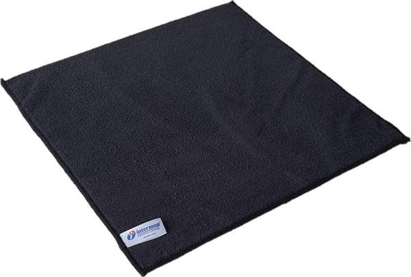 İntermop Mikrofiber Kalın Dokulu Kurulama - Temizlik Bezi Siyah 39X35 Cm - Image 1