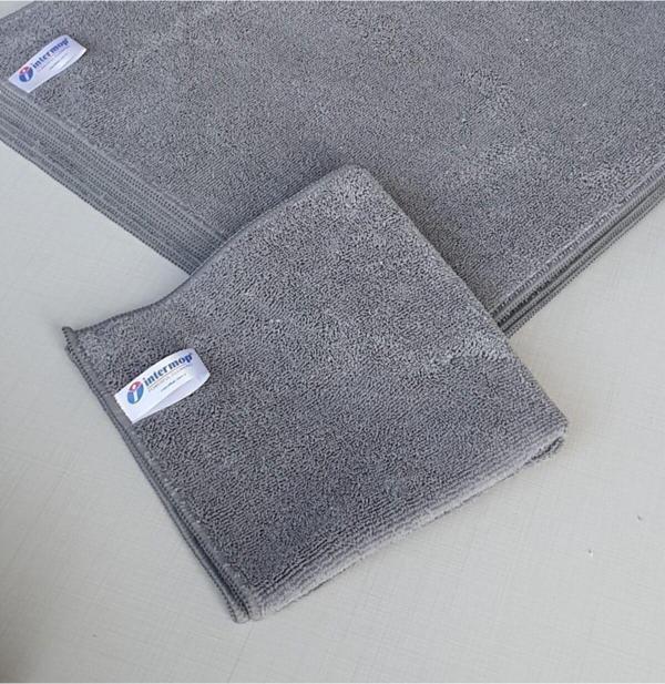 İntermop Mikrofiber Kurulama - Temizlik Bezi Kalın Dokulu 40X40 Cm 2 Adet Gri - Image 1