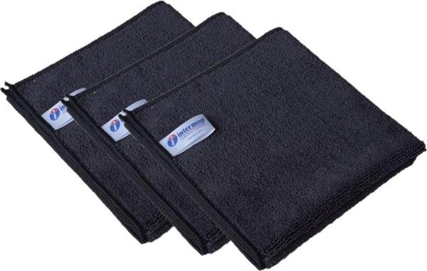 İntermop Mikrofiber Temizlik Bezi 3 Adet Siyah 40X40 Cm - Image 1
