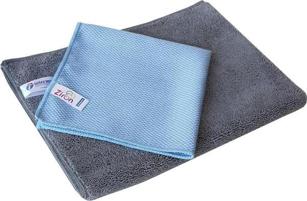 İntermop Oto Temizleme Ve Kurulama Havlusu - 50X70 Cm ( 1 Adet Gri ) - Araba Cam Temizleme Bezi Hediye - Image 1
