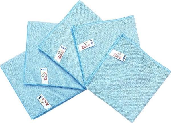 Ziron Mikrofiber Kalın Dokulu Temizlik Bezi Mavi 40X40 5'Li - Image 1