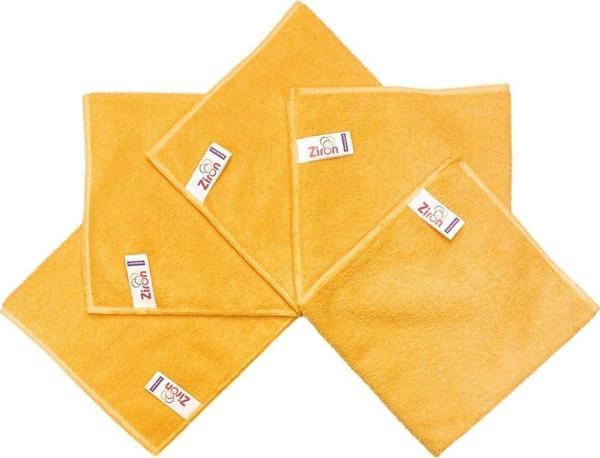 Ziron Mikrofiber Kalın Dokulu Temizlik Bezi Turuncu 40X40 5'Li - Image 1