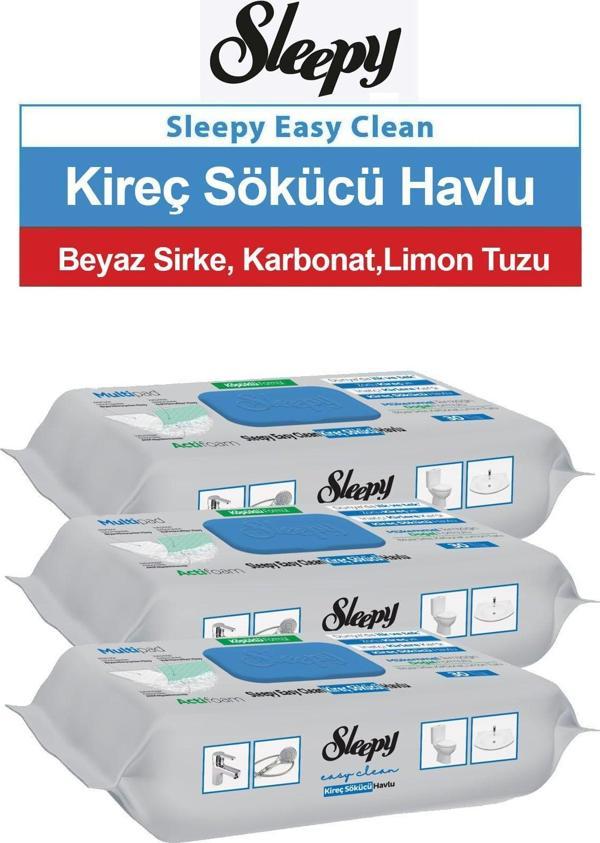 Sleepy Easy Clean Kireç Sökücü Havlu 30'Lu 3 Paket - Image 1
