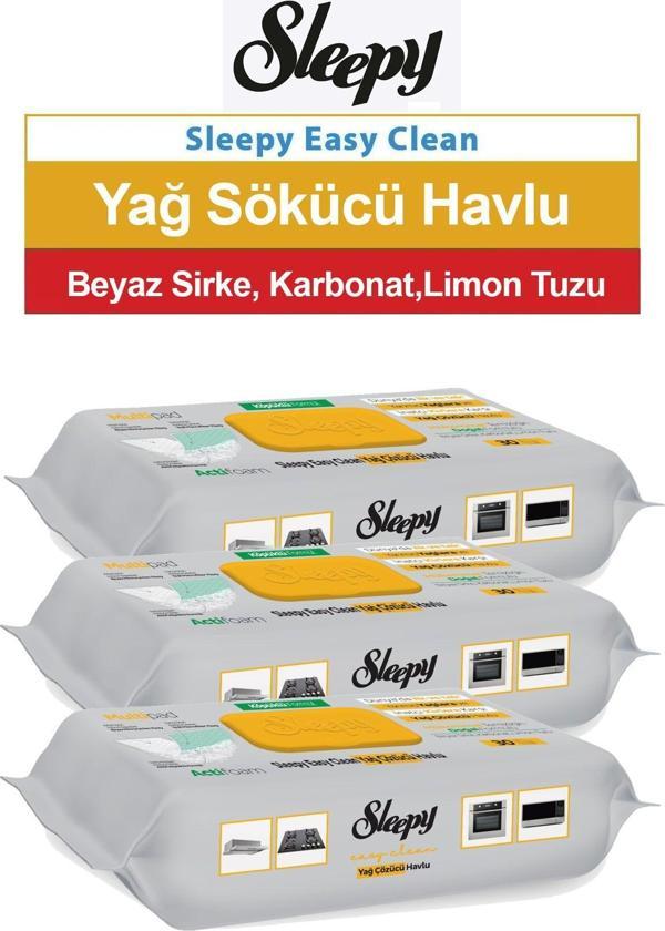 Sleepy Easy Clean Yağ Çöüzücü Havlu 30'Lu 3 Paket - Image 1