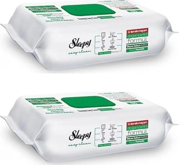 Sleepy - Yüzey Temızlik Havlusu Easy Clean Beyaz Sabun 100Lü - 2 Paket - Image 1