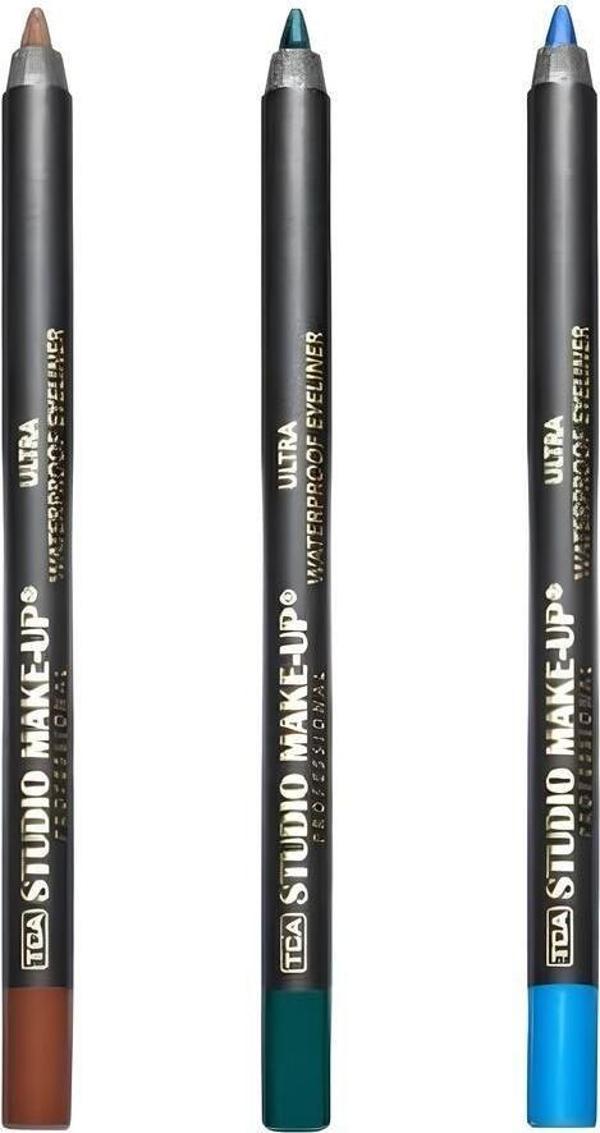 Tca Studio Make-Up 3'Lü Renk Ultra Waterproof Suya Fayanıklı Eyeliner Göz Kalemi Seti - Image 1