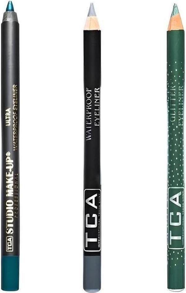 Tca Studio Make-Up 3'Lü Ultra Waterproof Suya Fayanıklı Eyeliner Göz Kalemi Seti - Image 1