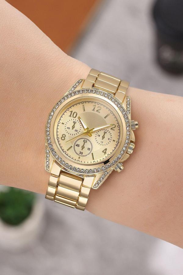 Polo55.Sport.1855 Taşlı Dekoratif Kadran Şık Kadın Kol Saati - Image 1