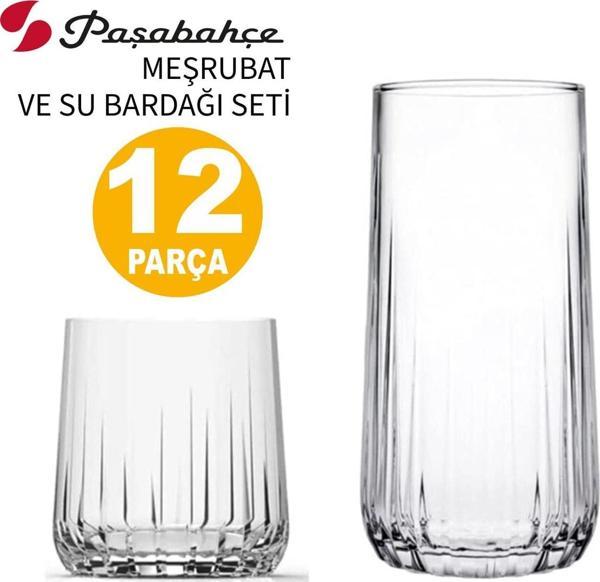Paşabahçe nova su meşrubat bardak - 12 li su meşrubat bardağı 2 boy - Image 1