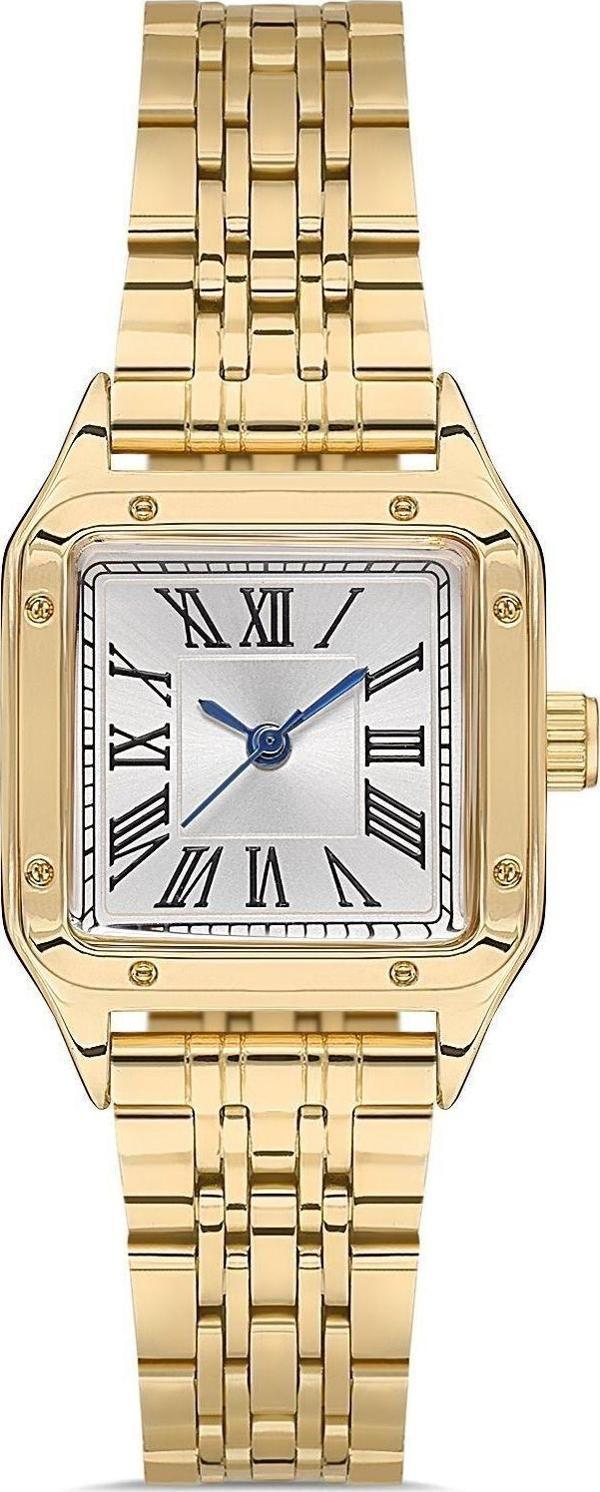 Polo55.Sport.1855 Roma Rakamlı Kare Model Gold Kadın Kol Saati - Image 1