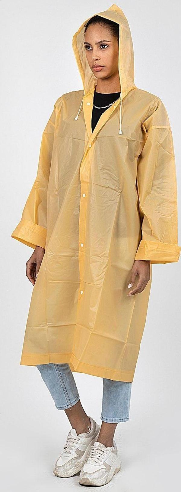 Polo55.Sport.1855 Sarı Kapüşonlu Çıtçıtlı Yağmurluk Ve Rüzgarlık - Image 1