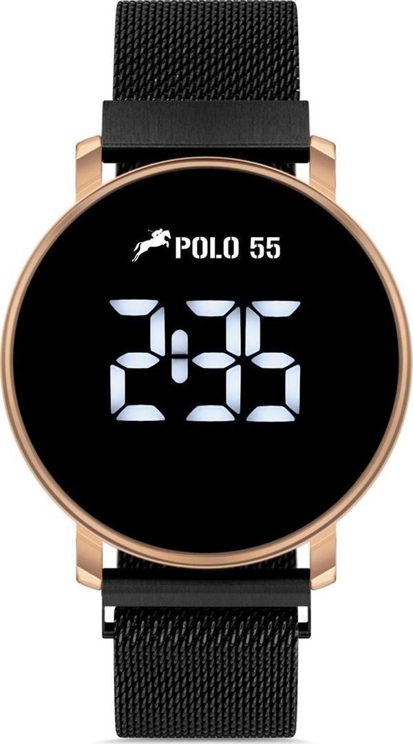 Polo55.Sport.1855 Rose - Gold Dokunmatik Dijital Hasır Kordon Kadın Kol Saati - Image 1