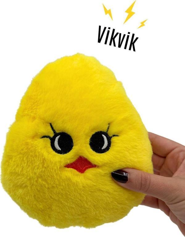 Havhav Vikvik Sesli Civciv Peluş Köpek Oyuncağı Sarı Renkli Sesli Köpek Oyuncağı Köpek Uyku Arkadaşı - Image 1