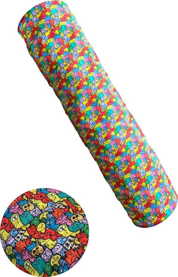 Miyav Katlanabilir Uzun Kedi Tüneli 125 Cm Oxford Kumaşlı Dayanıklı Tünel Renkli Desenli Kedi Oyun Alanı - Image 1