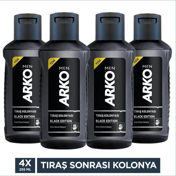 Arko Men Black Tıraş Sonrası Kolonya 4x255 Ml - Image 1
