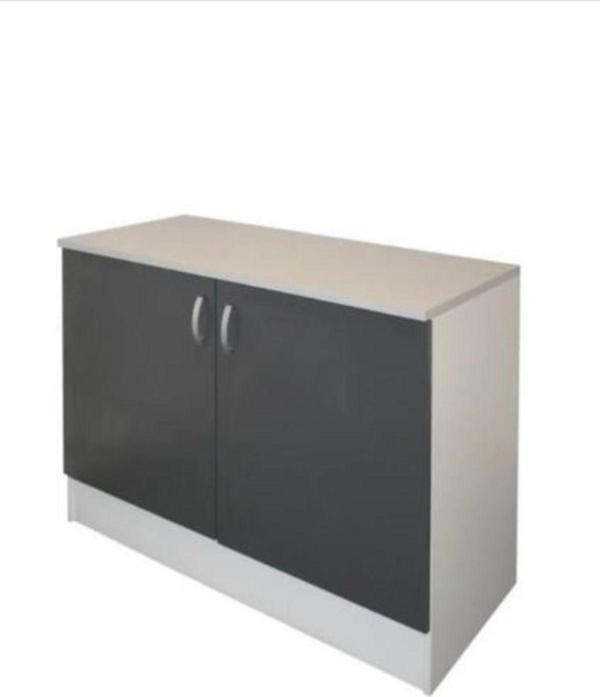 Tdesigno Asia Mutfak Alt Modül - Dolap 100 Cm Antrasit Tezgah Dahil - Image 1