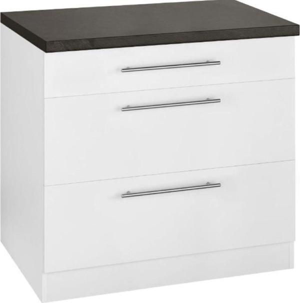 Tdesigno Aysel Mutfak Çekmeceli Alt Modül 70 Cm Beyaz -Antrasit Tezgah Dahil - Image 1